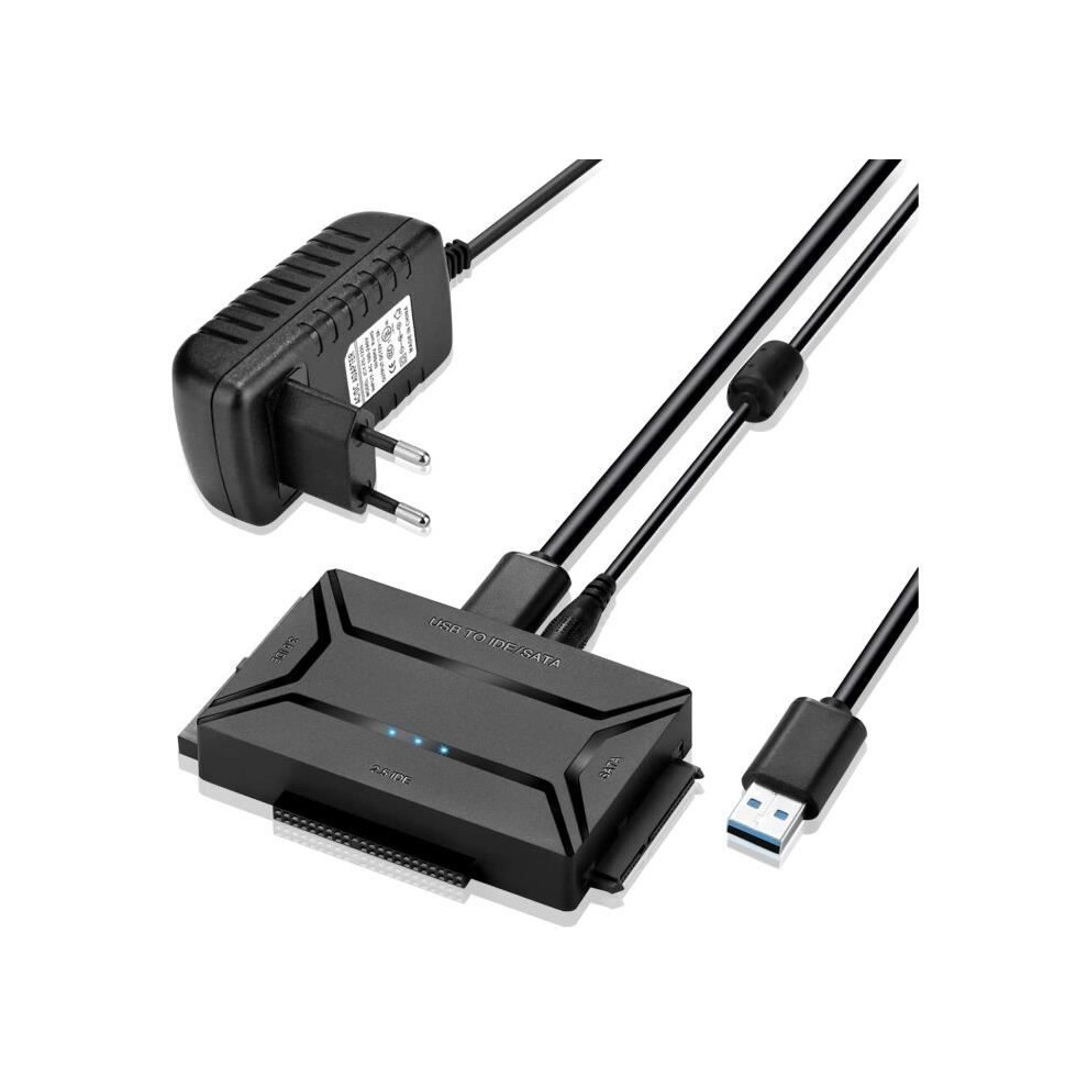 Usb 3.0 To Ide Sata Adapter - Zgeer - For 2.5" 3.5" Hdd Ssd - Black 8581600316057