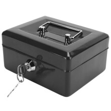 Atyhao Money Storage Box 6in Mini Portable Safe Security Lockable Safe Box with Key Lock for