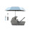 Universal Anti UV 50+ Stroller Umbrella, Diameter 90cm, Foldable and Retractable Stroller Parasol, with Adjustable Clamp (Blue) 1