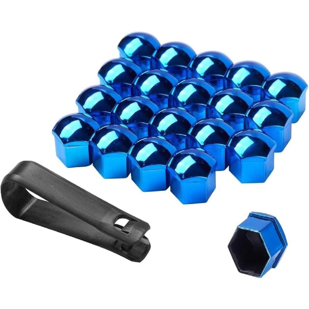 19Mm Wheel Nut Covers Antitheft Lug Nut Caps With Dust And Moisture Shield For Kia Carnival Blue 9382693403483