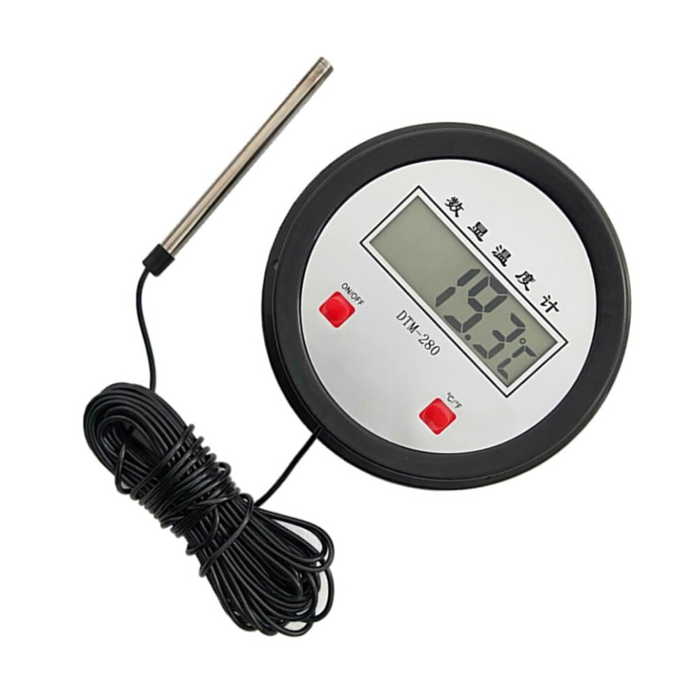 Industrial Digital Thermometer with 10m Long Probe for Precise Temperature Measurement in Hard to Reach Areas