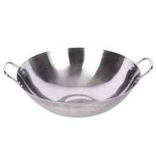 Stainless Steel Non Stick Wok Pan 34cm Double Ear Easy Grip for Gas Cooktop Extra Large Capacity