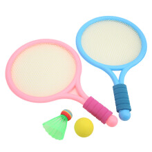 Kids Badminton Racket Set with Rubber Ball, ABS, 23x2x39cm