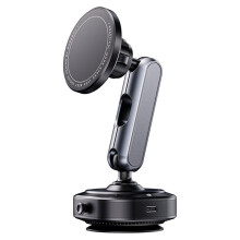 Supporto Magnetico per Auto con Ventosa - Rotazione A 360, Supporto Elettrico A Ventosa, Universale per Auto