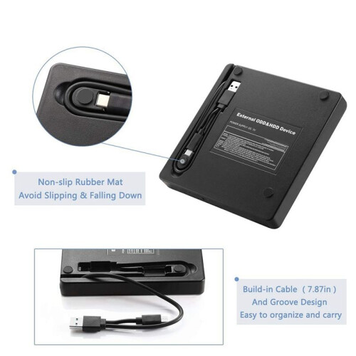 USB 3.0/Type-C Slim External DVD RW CD Writer Drive Burner Reader Player Optical Drives for Laptop PC 1