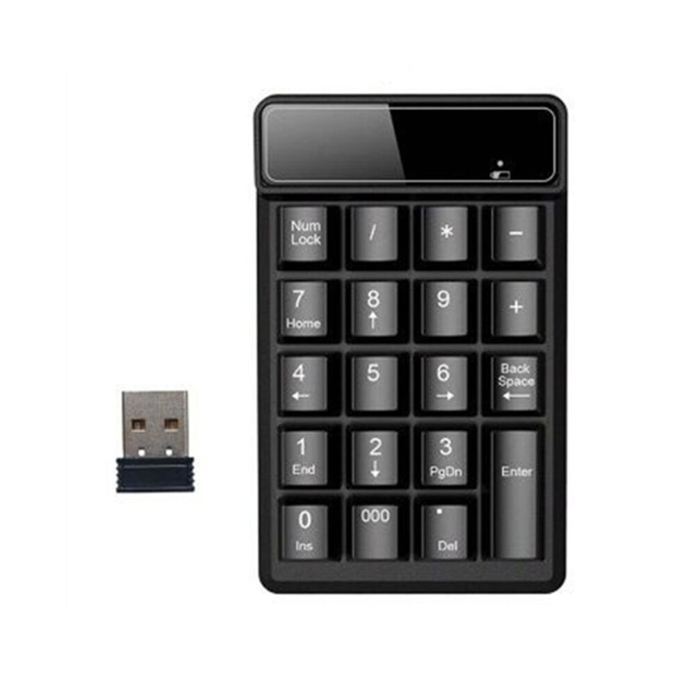 2.4Ghz Wireless Keyboard Usb Numeric Keypad 19 Keys Number Pad Numpad Receiver For Accounting Laptop Pc Computer(A) 6032873086540