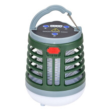 Solar Powered Bug Zapper with LED Light, USB Rechargeable Mosquito Killer for Indoor Outdoor Camping