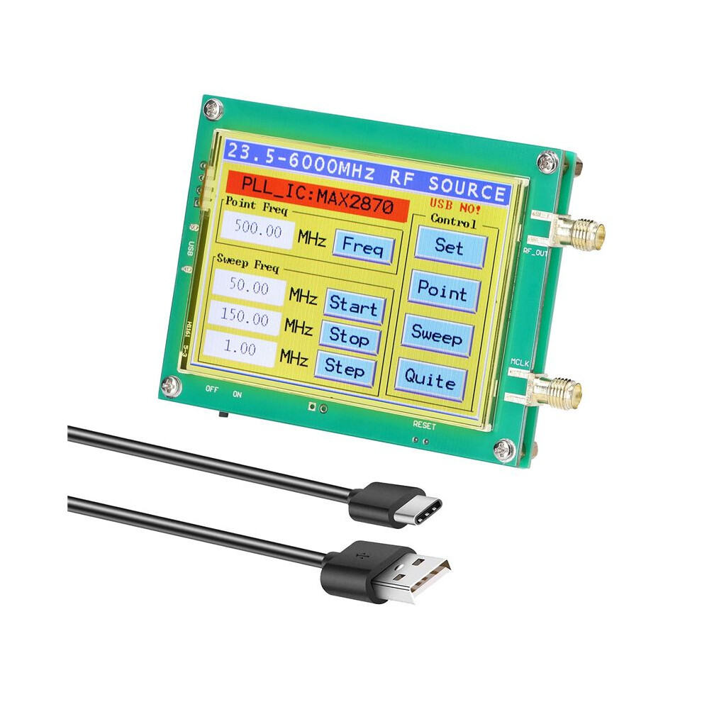 Max2870 23.5-6000Mhz Signal Generator 0.5Ppm Low Noise Signal Source Touchable Screen Pc Software Control Pll Vco Green 6032200277627