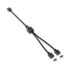 5V 3-Pin Extension Cable for Computer Motherboard 1 Point 2 Hub Cable Connection Extension ARGB Splitter, Black
