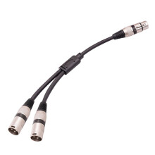 Cavo Sdoppiatore Y da XLR Femmina a Doppio XLR Maschio a 3 Pin, Cavo Splitter XLR, Adattatore Audio per Cavo Splitter per Microfono, 50 Cm, A