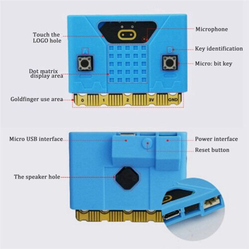 BBC Microbit V2 Development Board Educational Makecode Python Programmering Programmerbart LäRande Kit FöR Skolan 1