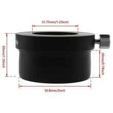 Adattatore per Oculare da 2 Pollici a 1,25 Pollici per Telescopio Astronomico Adattatore in Metallo da 50,8 Mm a 31,7 Mm