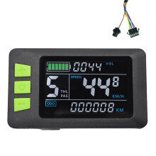 P3C ÉCran LCD Tableau de Bord ÉCran Coloré 24V 36V 48V 60V Compteur de VéLo éLectrique pour Scooter éLectrique (Prise SM)