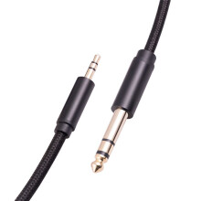 3.5Mm To 6.35Mm Adapter Aux Cable for Mixer Amplifier Gold Plated 3.5 Jack To 6.5 Jack Male To Male Audio Cable, 3 Meter