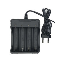 1 Stuks Li-Ion Batterijladeradapter 4,2 V 1,2 A Uitgang 4 Sleuven voor 18650 Oplaadbare Lithiumbatterijlader EU-Stekker