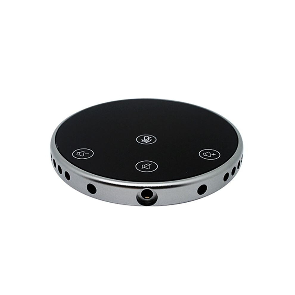 Conference Speaker Microphone Usb Mic Desktop Omnidirectional Voice Pickup Touch Keys With 3.5Mm Audio Jack For Call Pc Black 4713743422645