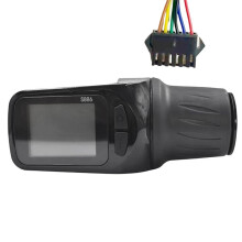 24V 36V 48V 60V S886 Ebike LCD-SkäRmpanel Justera med Vridreglage för Elektrisk Skotercykel(SM-Kontakt 6PIN)