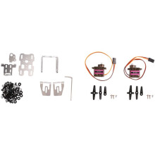 1Set  4.8-5V Dual Servo Gimbal Bracket 29X29Mm Camera Pan/Tilt Stand met 2PCS 9G Steering Gear voor RC FPV Drone(A)