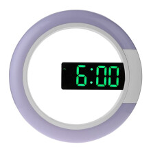 LED Digital VäGgklocka Digital Display Temperatur 7 FäRger 3D Sovrum Vardagsrum Dekoration Digital SpegelväCkarklocka