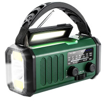 Solarenergie-Notfallhandkurbelradio AM FM NOAA Wetterradio, SOS, 3 Modi LED-Taschenlampe, Leselampe