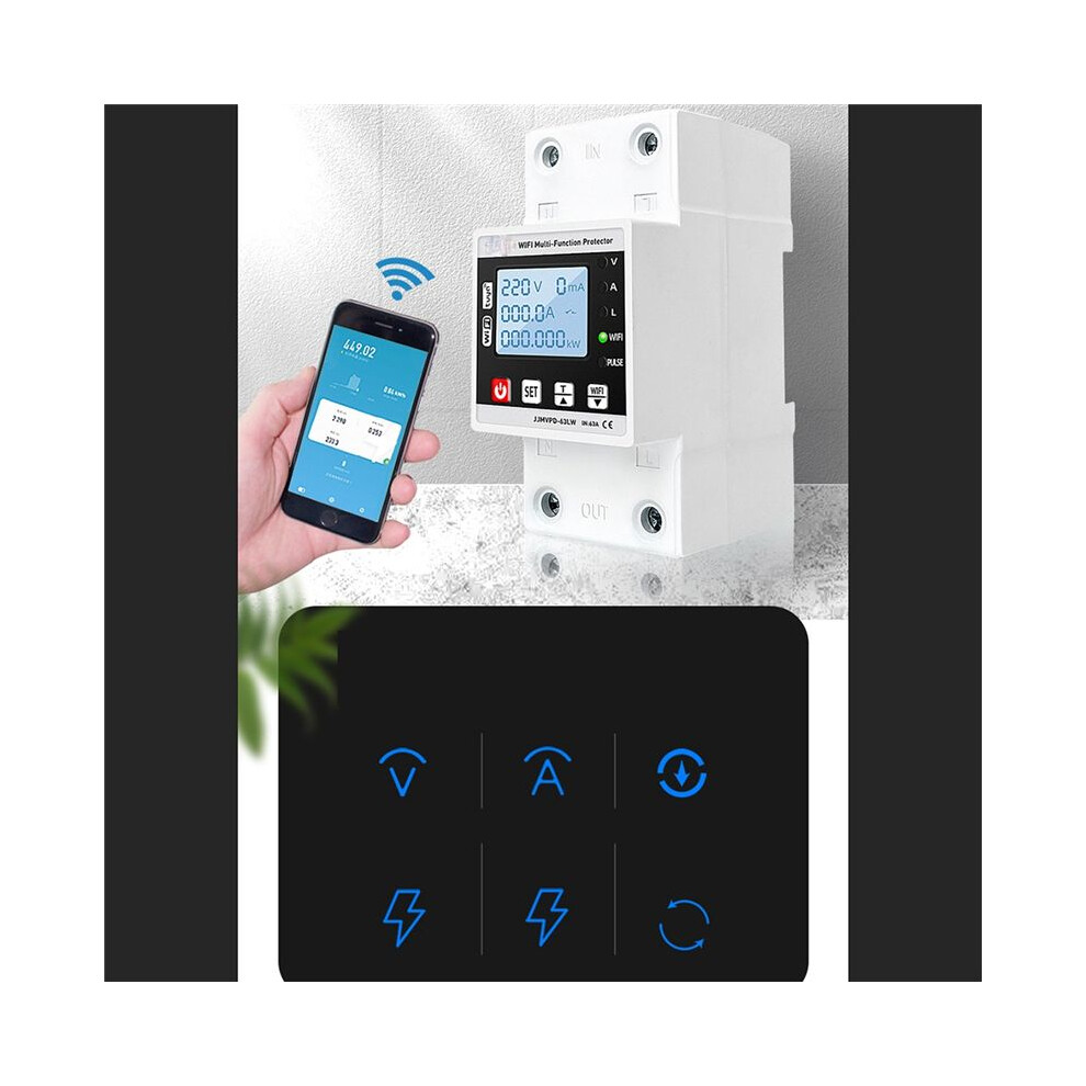 63A Tuya Wifi Smart Earth Leakage Over Under Volta 4852351797209