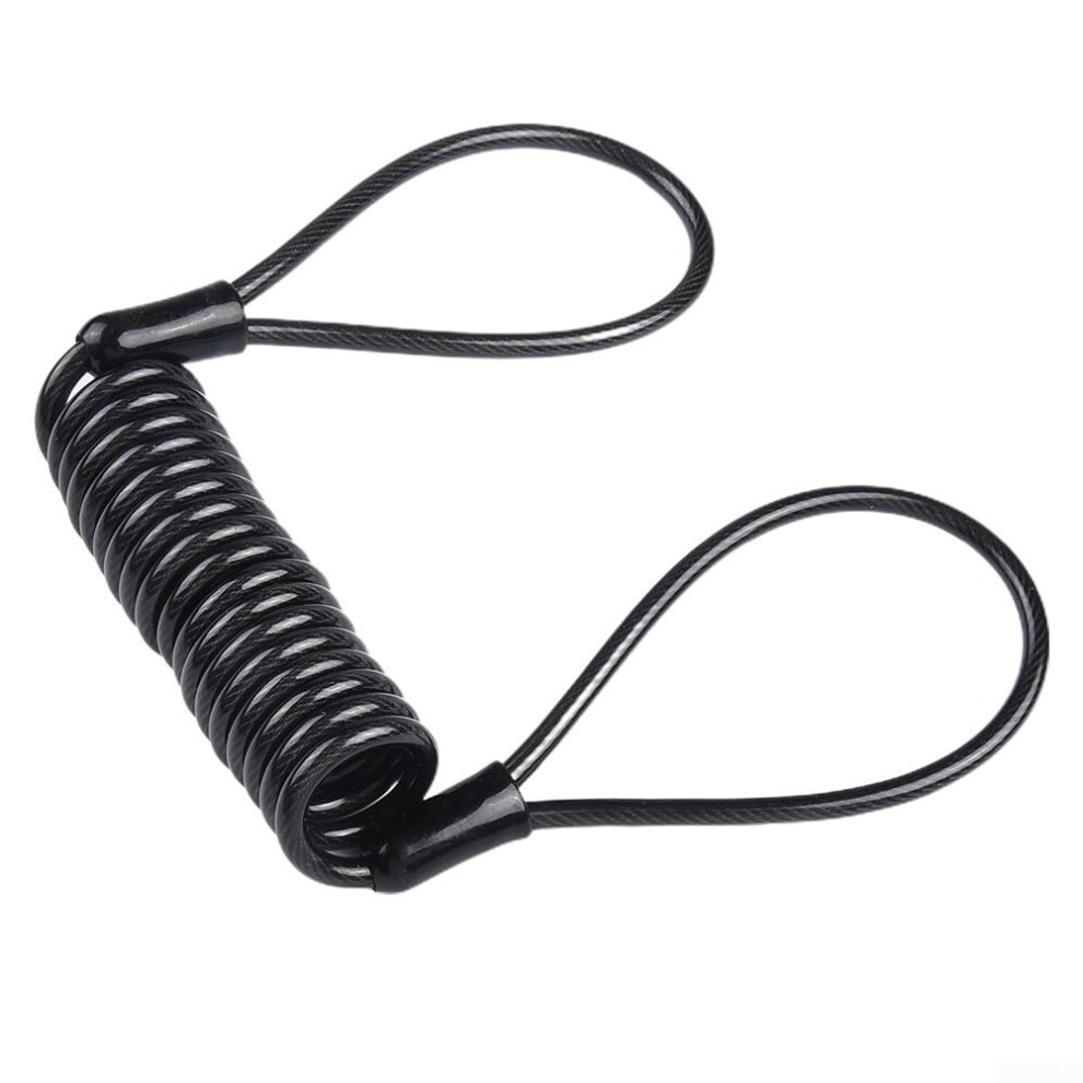 Motorcycle Disc Lock Reminder Cable 120Cm Steel Coil For Scooters Visible Theft Deterrent 9347817634259