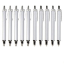 Heat Transfer Pen 10Pack Retractable Ball Pen Smooth Writing Sublimation Pen Full Printing Ballpoint Pen