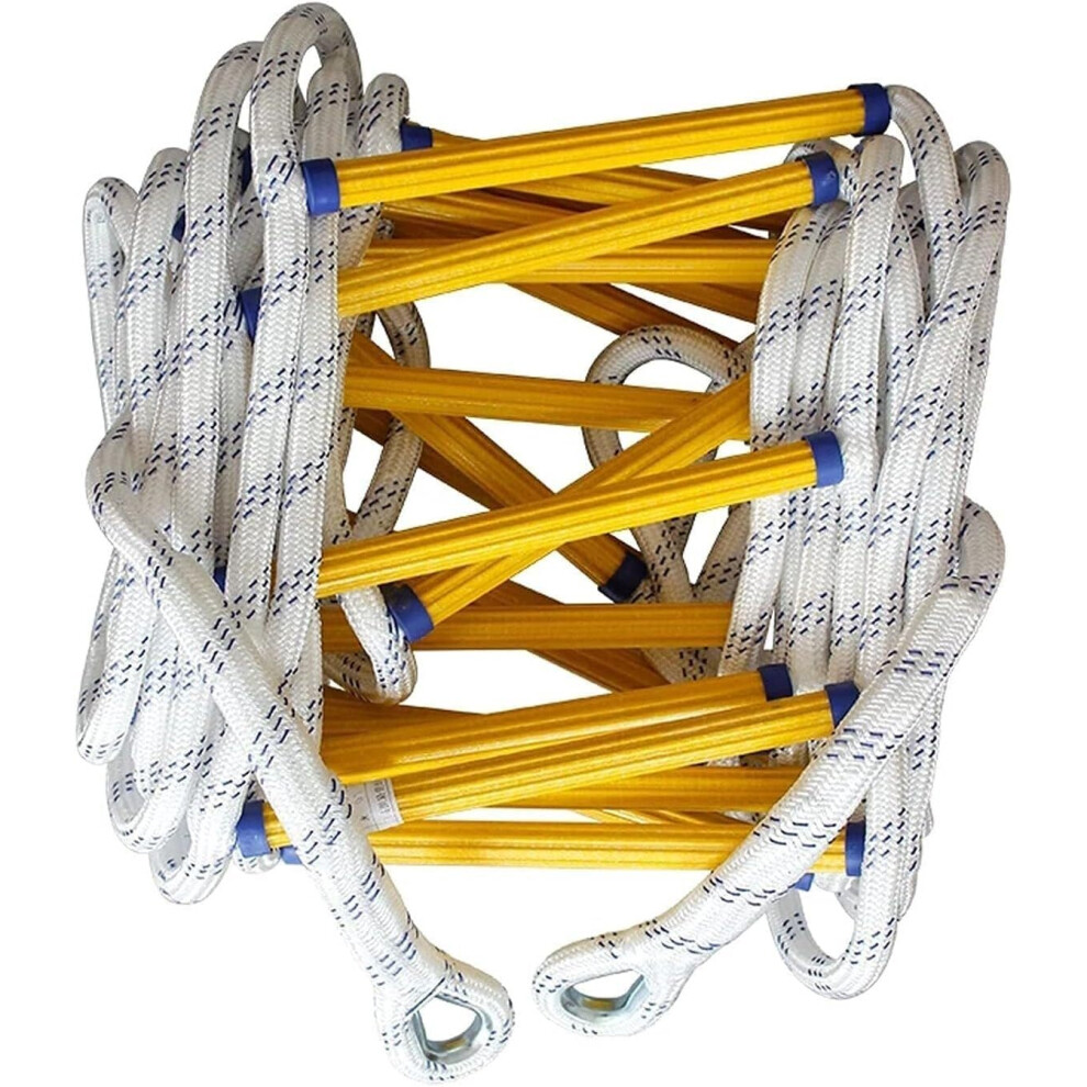 Rope Ladder Emergency Fire Escape, Nylon Safety Ladder, Portable Rapid Deployment With Hook 9199774096102