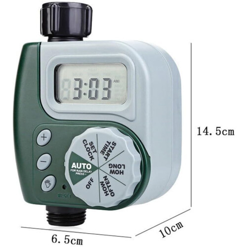 Lazy Plant Watering Timer Outdoor Digital Automatic Irrigation With Controller Model 145 X Gardens ABS Plastic Gray 2