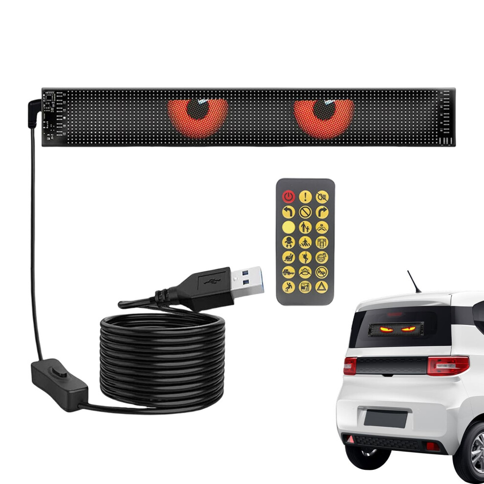 Smart Led Car S Programmable Rgb Devil Eyes 12X59cm Waterproof Flexible Car Display Light 9199774096201