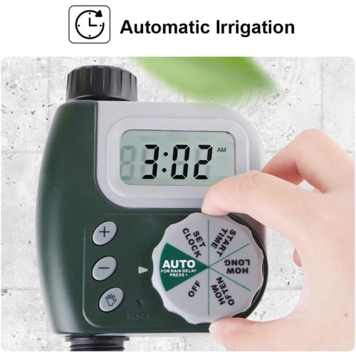 Lazy Plant Watering Timer Outdoor Digital Automatic Irrigation With Controller Model 145 X Gardens ABS Plastic Gray 1