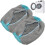 Pack Sneaker-förmige Schuhwaschbeutel, Schuh- und Kleiderschutz, (grau, 2 Stück) 1
