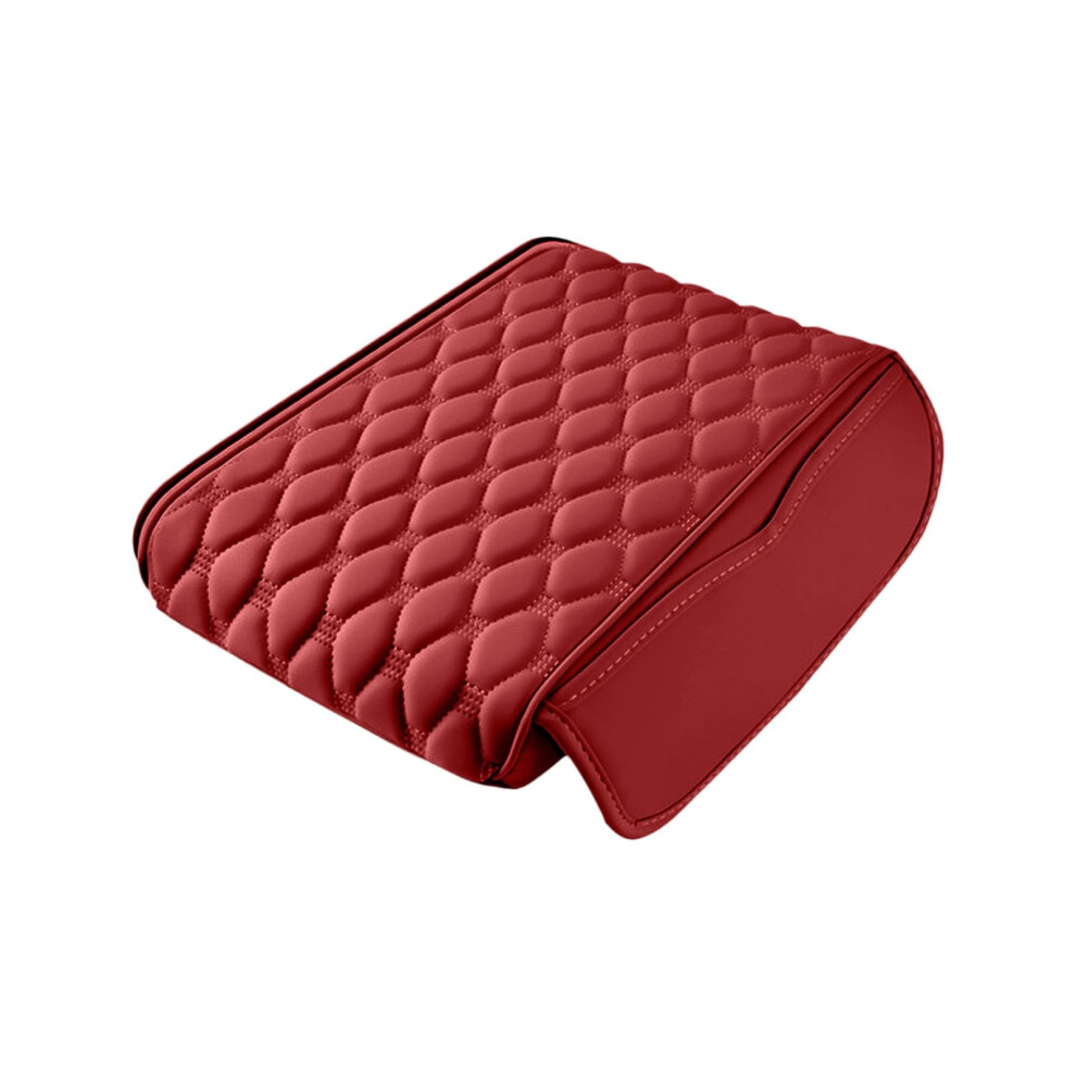 Car Armrest Cover Memory Foam Cushion With Dual Storage Pockets Universal Fit Leather Protector 9199774096485