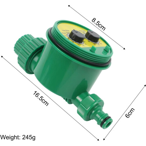 Garden Irrigation Timer with Programmable Watering Cycles for Lawn and Drip Systems, Battery Operated 2