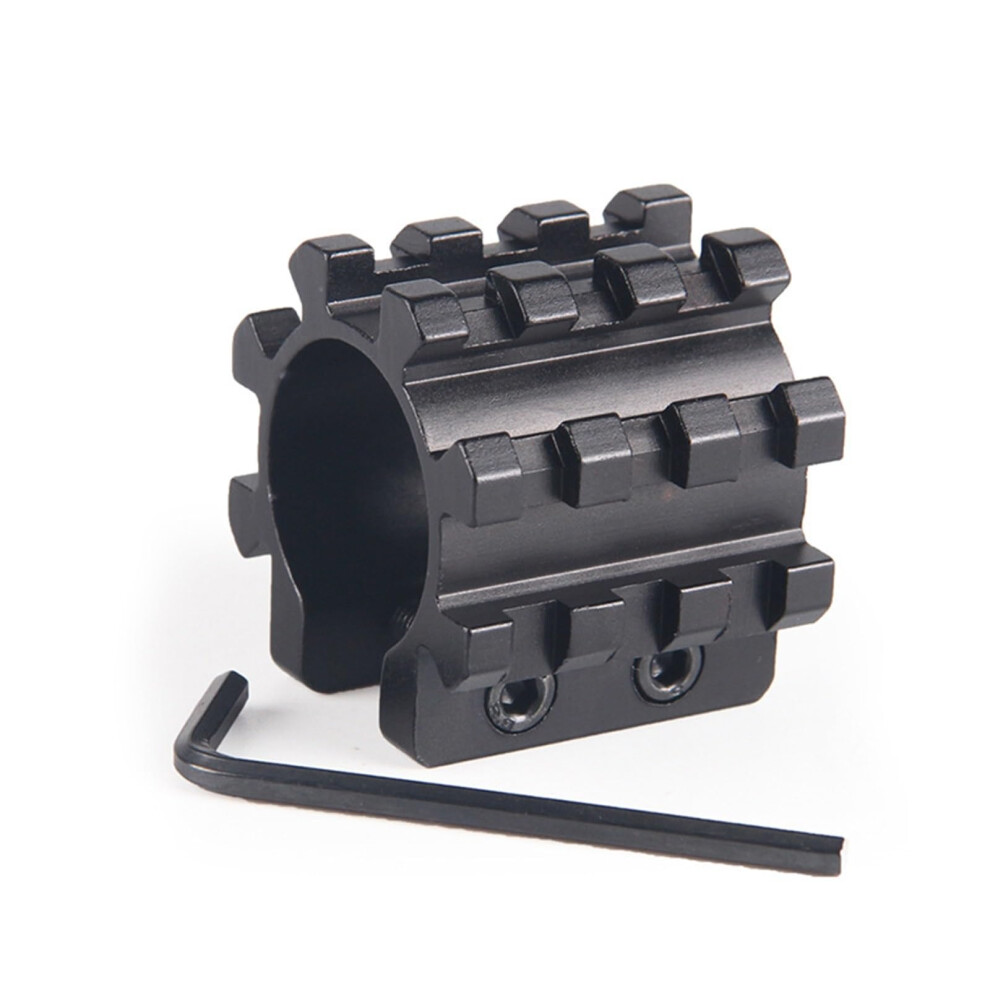 Aluminum Alloy Tube Clip With Picatinny Rail, Scope Mount Ring Adapter, Flashlight Bracket For Tactical Flashlights And Optics 9347817518146