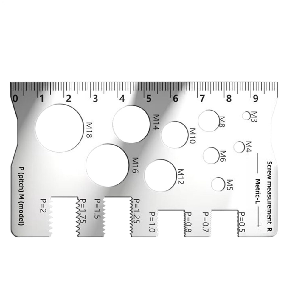 Stainless Steel Thread Pitch Gauge With Clear Markings For Precise Screw Measurement And 9187378437131