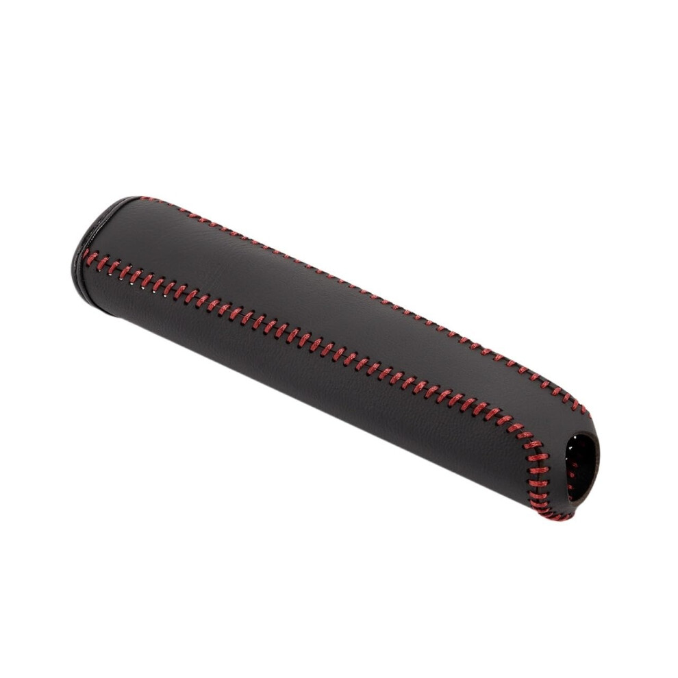 Universal Car Handbrake Cover Silicone Antislip Waterproof Grip With Stitch Durable Design Red 9347817518214
