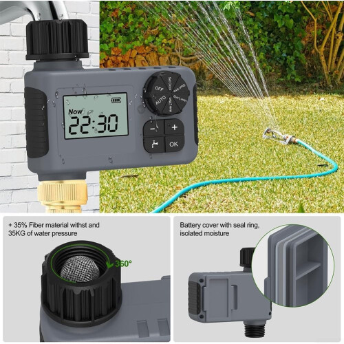 Garden Irrigation Timer With LCD Display For RealTime Watering Management Smart Timing Features 3/4 Connection 1