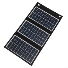 Portable Solar Charger with Dual USB Fast Charging, Waterproof Foldable Panel for Camping and Outdoor