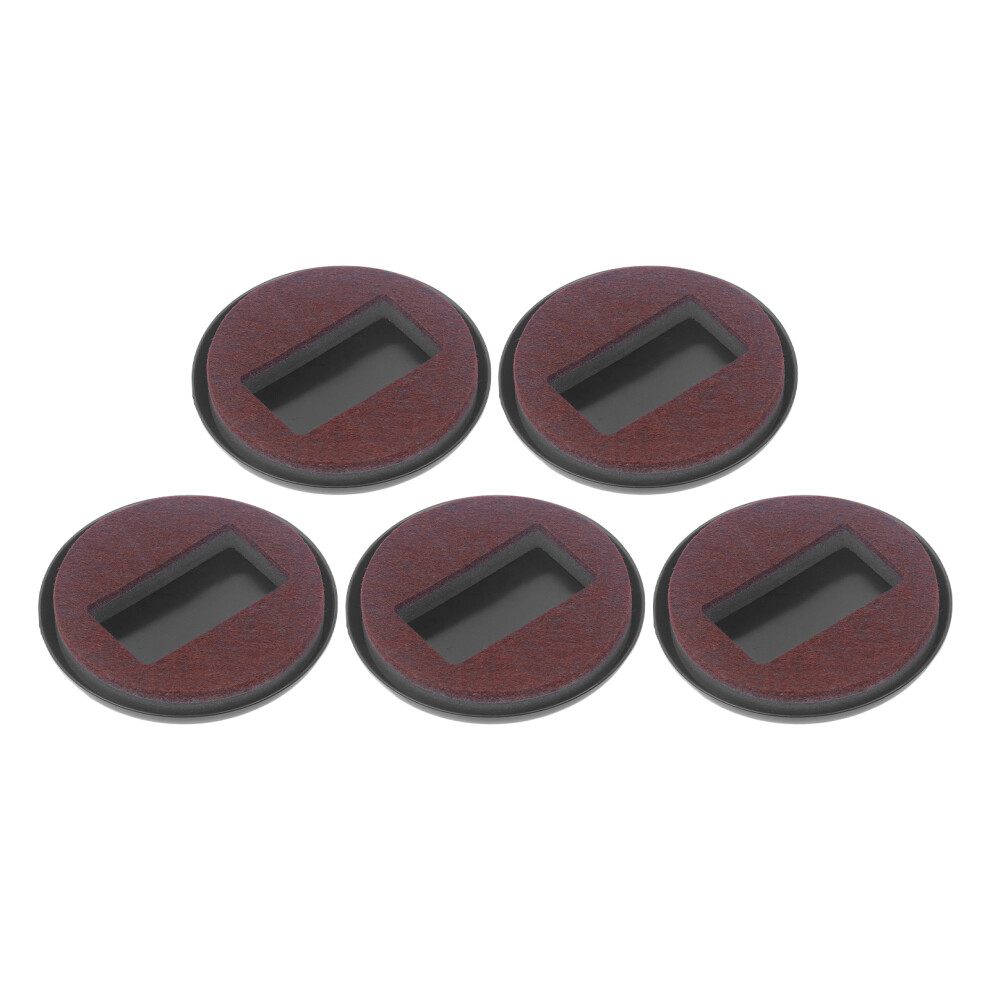 5Pcs Felt Caster Cups For Hardwood Floors 8.5Cm Brown 3191375746147
