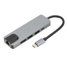 Vielseitiger USB-C-Hub-Adapter, speziell für MacBook Pro entwickelt, mit Power Delivery-Unterstützung, superschnellen USB-3.0-Anschlüssen und