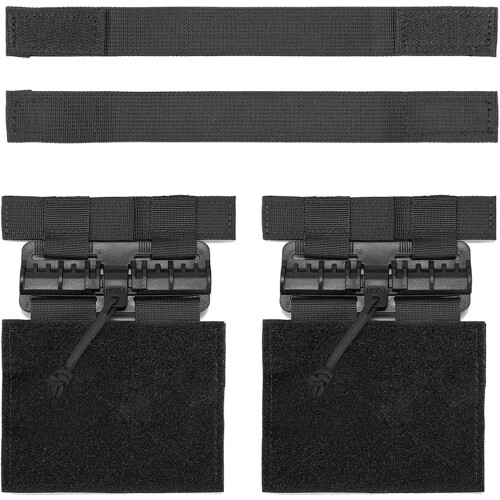 Quick Detachable Buckle For Tactical Vest MOLLE Plate Side Belt Straps, 2 Pack Black 1