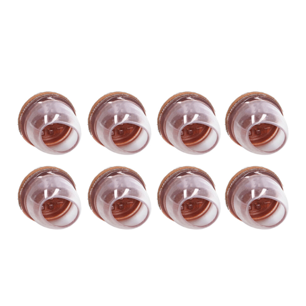 8Pcs Transparent Tpe Chair Foot Pads, Round, Thickened, Mute Protectors 9351375747993