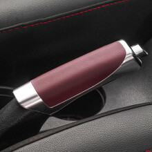 Car Handbrake Cover for Audi RS Q8 20212025, PU Leather AntiSlip Grip, Scratch Protection BRed