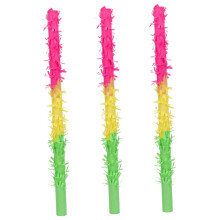 Pinata Sticks 3Pack Paper Party Toys For Boys And Girls Multicolored Pinata Hitting Props Birthday Fiesta Party Fav