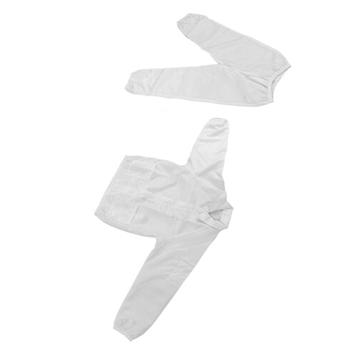 Anti Static Polyester Work Overalls XXXL White Split Design for Industry 2