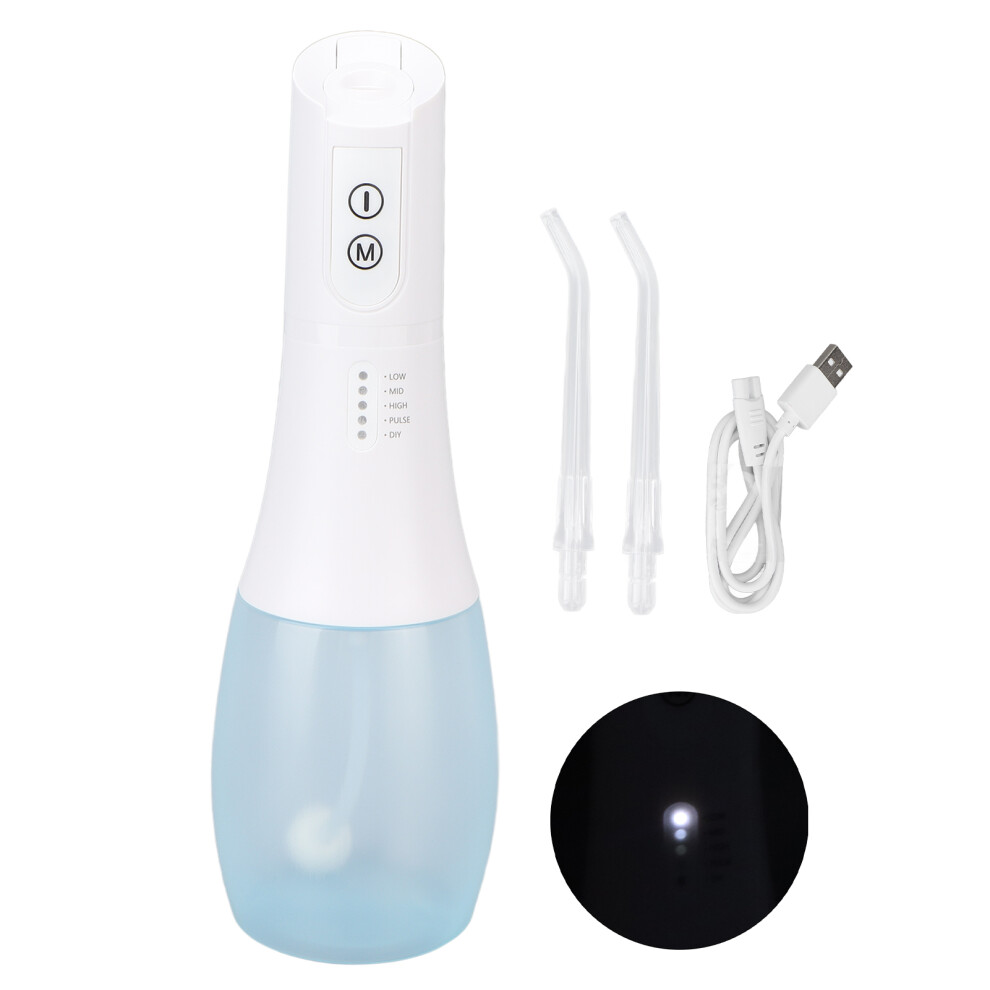 Ergonomic Water Flosser, Waterproof Technology Ensures Safe Shower Use, Specialized Nozzles & Adjustable Water Pressure For Customized Oral Hygie