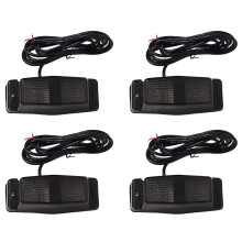 4X Smoked Amber Front Grill Light LED Lamp for Lorry Front Double Burner Indicator Light