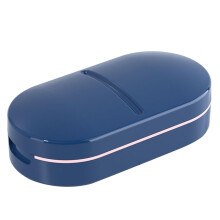 Small Pills Tablet Cutter Portable Pill Splitter For Small And Large Pills Cut In Half And Quarter Storage 2 In 1 Blue