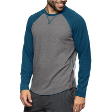 Pullover Men's Colour Block Jumper Slim Fit Crew Neck Long Sleeve Sweatshirt Lightweight Breathable Running Blue M